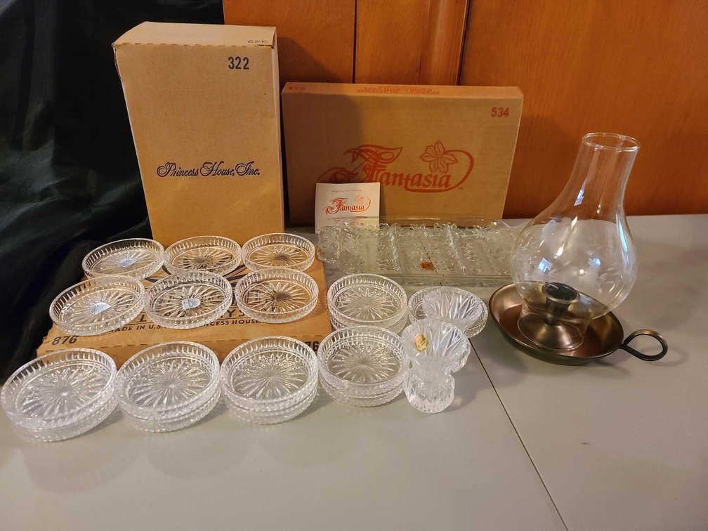 Lead Crystal Coasters/Princess House