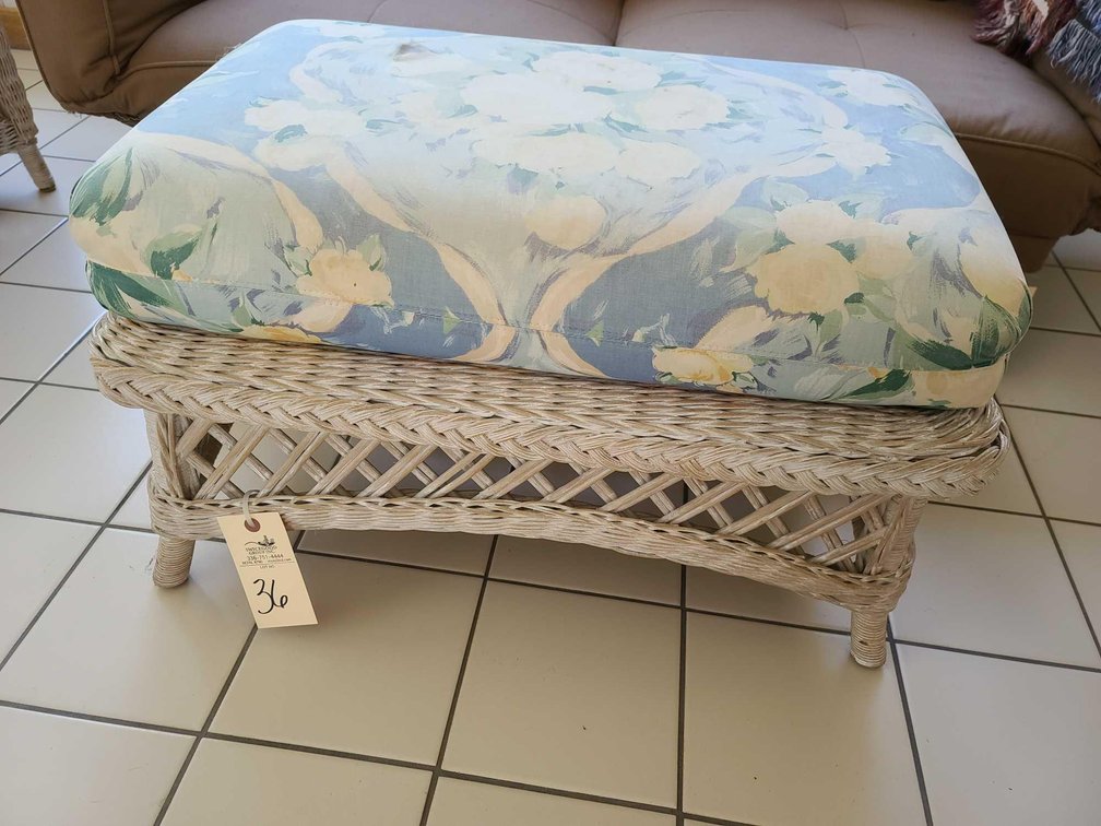Wicker Ottoman