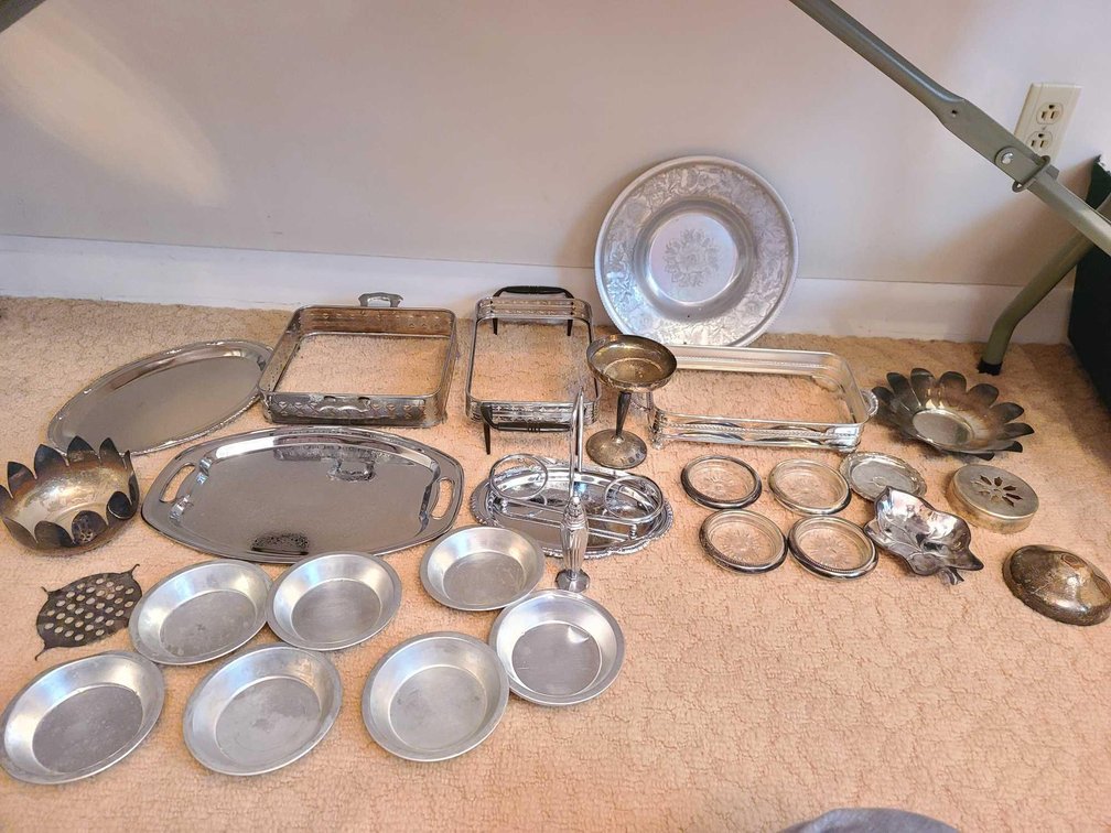 Silver Plate Platters/Coasters