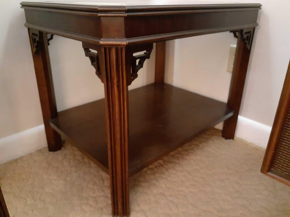 Glass Top End Table