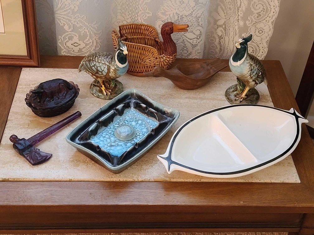 Boyd Glass Tomahawk/Spoon Rest/Pheasants