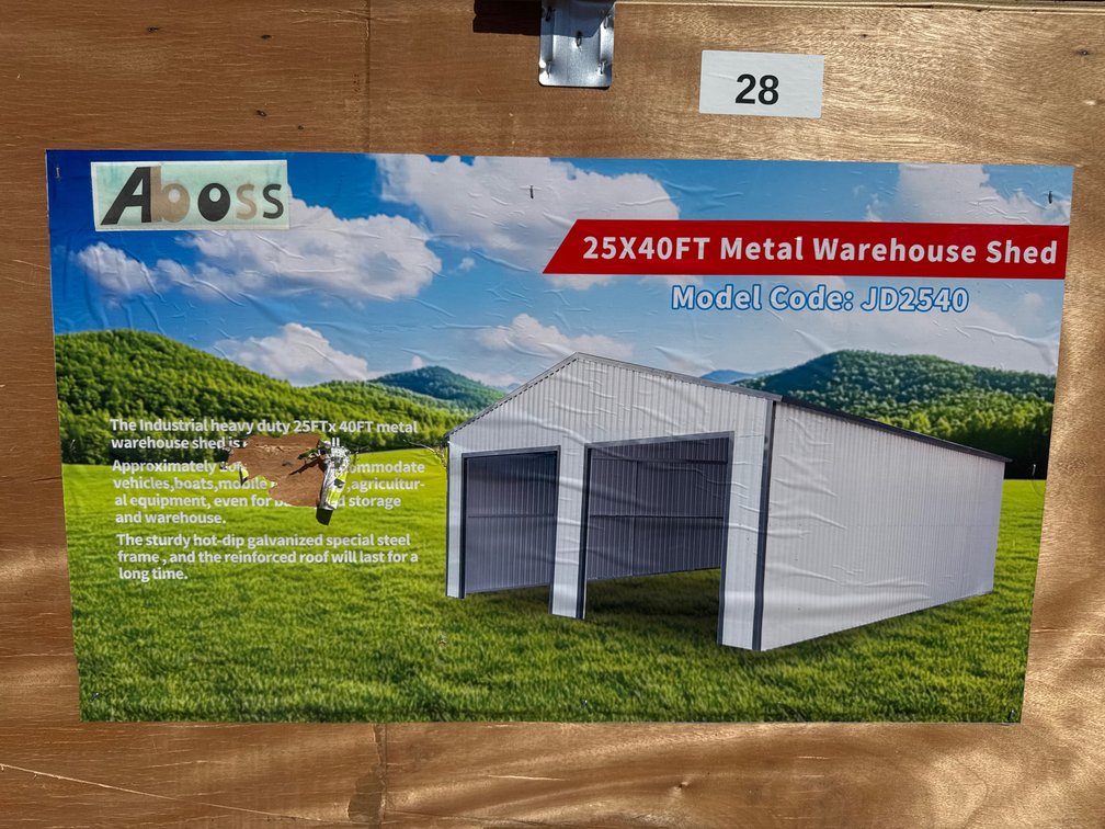 25X40FT Metal Warehouse Shed