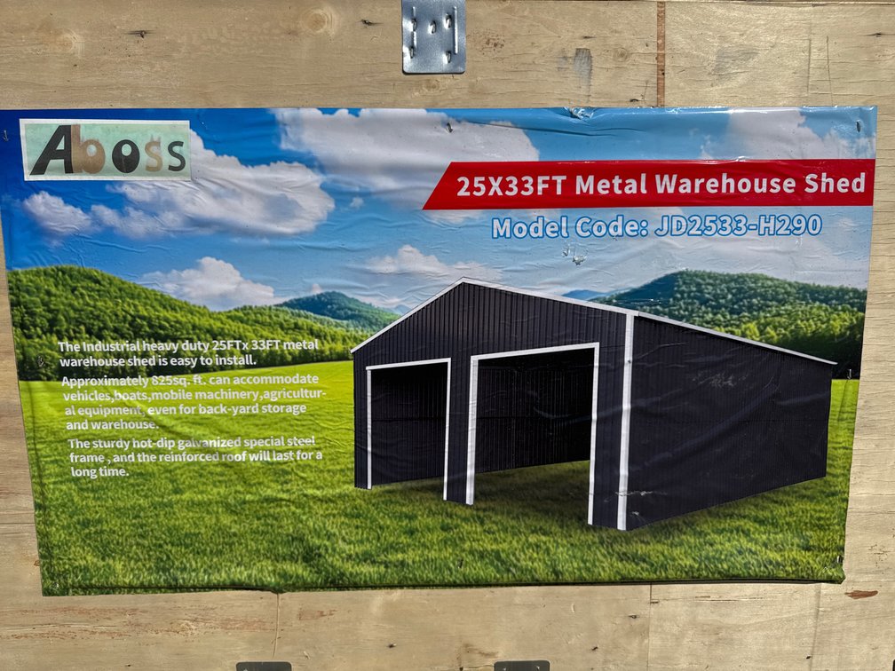 25X33FT Metal Warehouse Shed