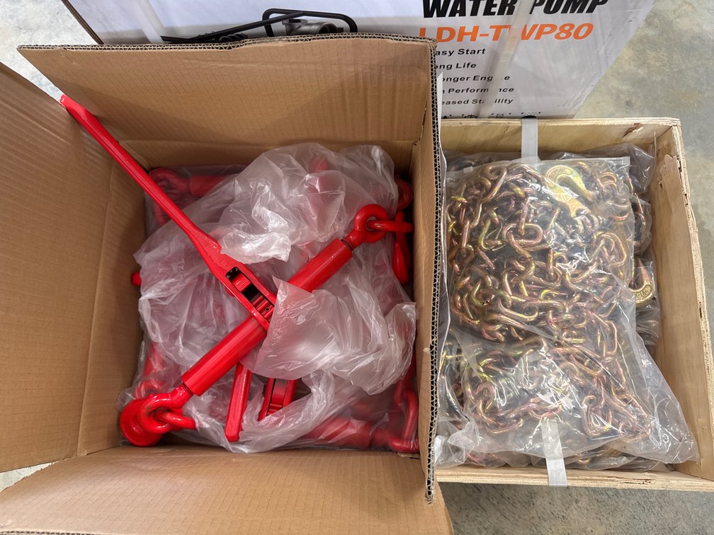 Qty. 5 - 5/16 RATCHET BINDERS AND CHAINS