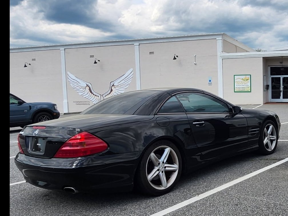Drop Top In A Benz