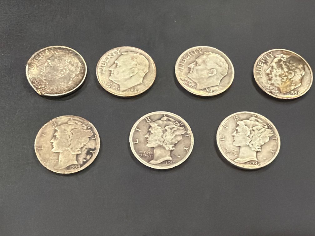 United States Silver Mercury & Roosevelt Dimes
