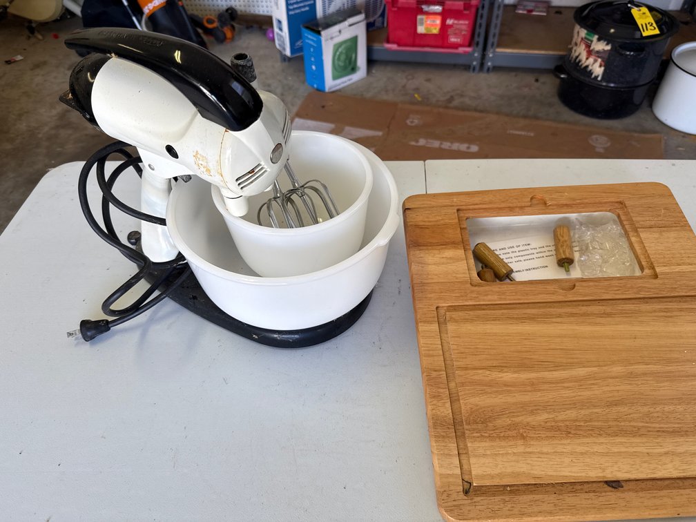 Sunbeam Mixer And Cutting Board