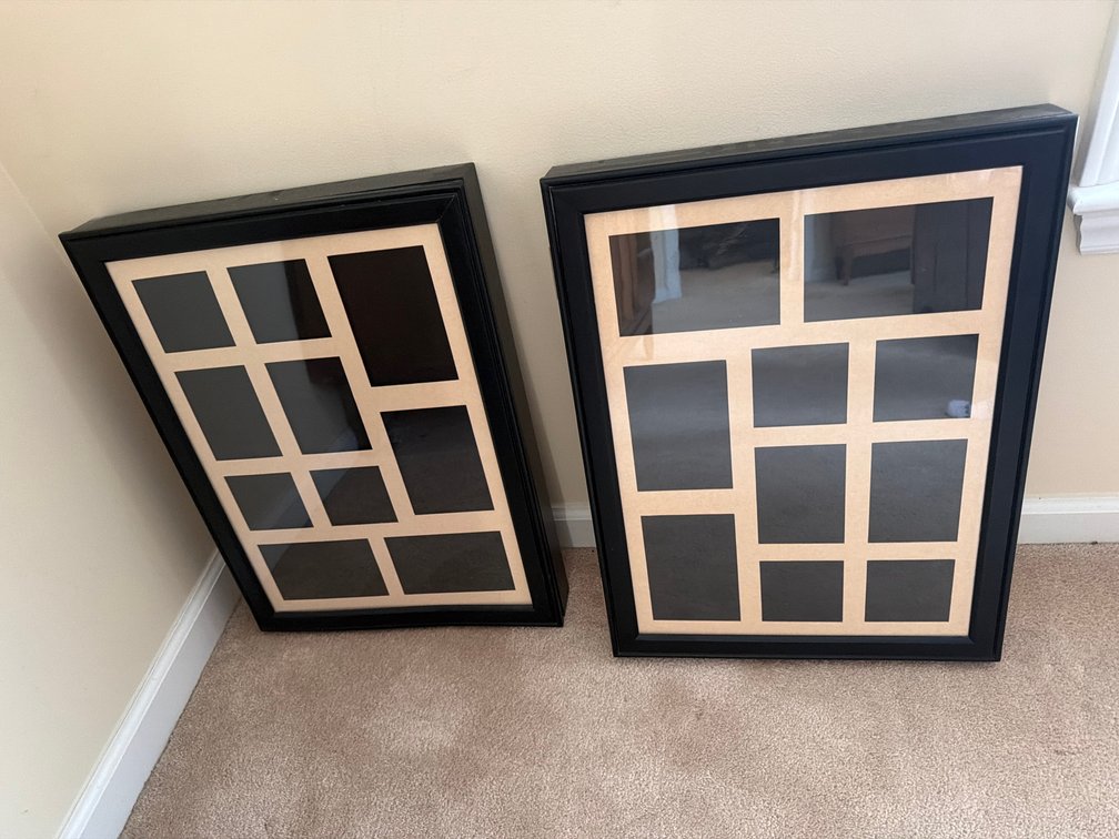 (2) Picture Frame Jewelry Armoire & Collage Frame