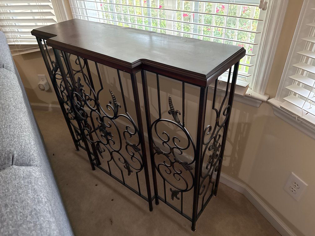 Wrought Iron Style Nesting Console Tables