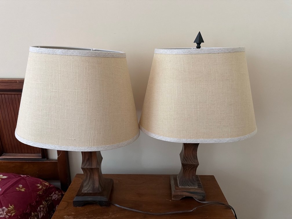 Sculpted Wooden Table Lamps