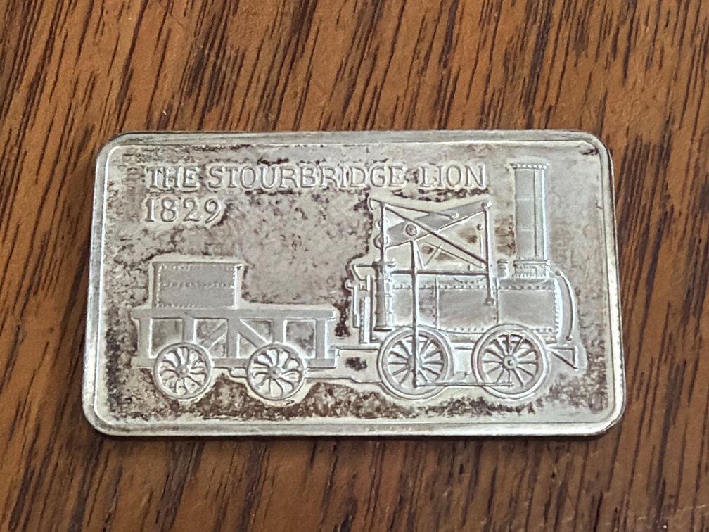 .925 Silver The Lincoln Mint Stourbridge Lion Commemorative Ingot & Card