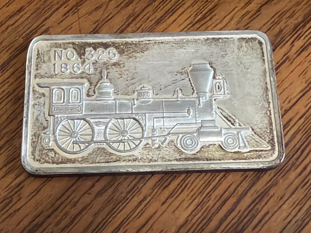 Great Locomotives .925 Sterling Silver Ingot & Card The Lincoln Mint