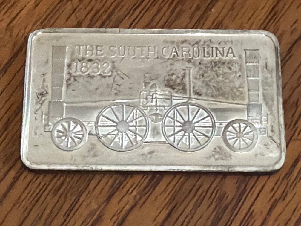 .925 The Lincoln Mint The South Carolina Locomotive Ingot