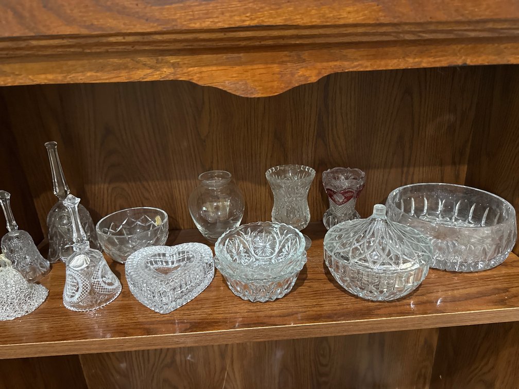 Assorted Pressed and Cut Glassware