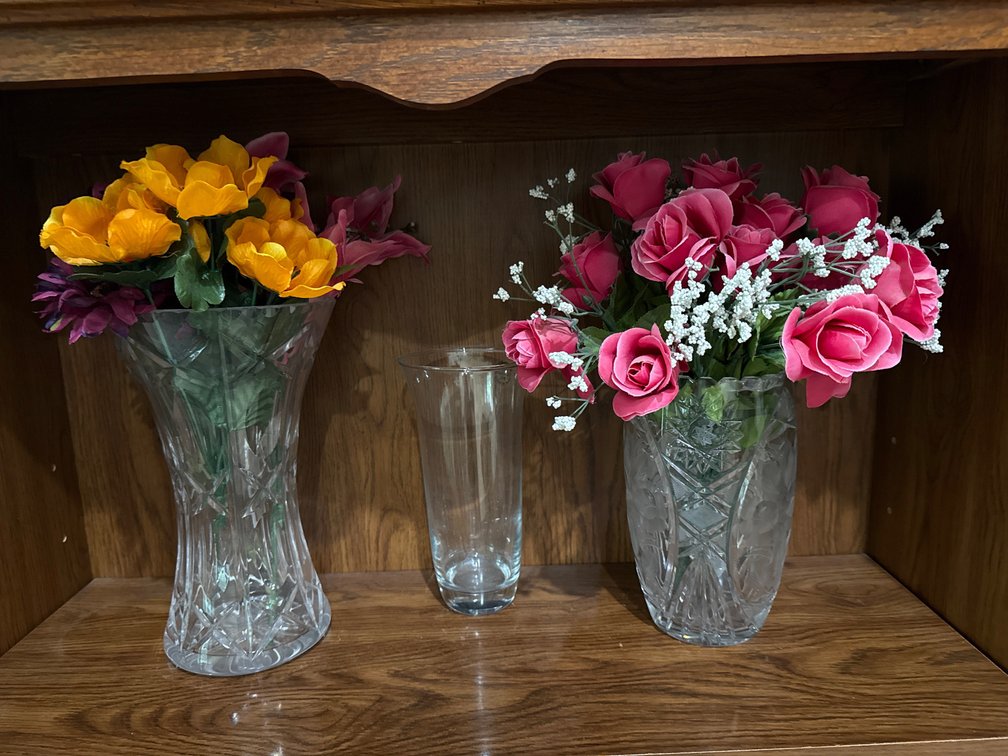 Cut Glass Flower Vases