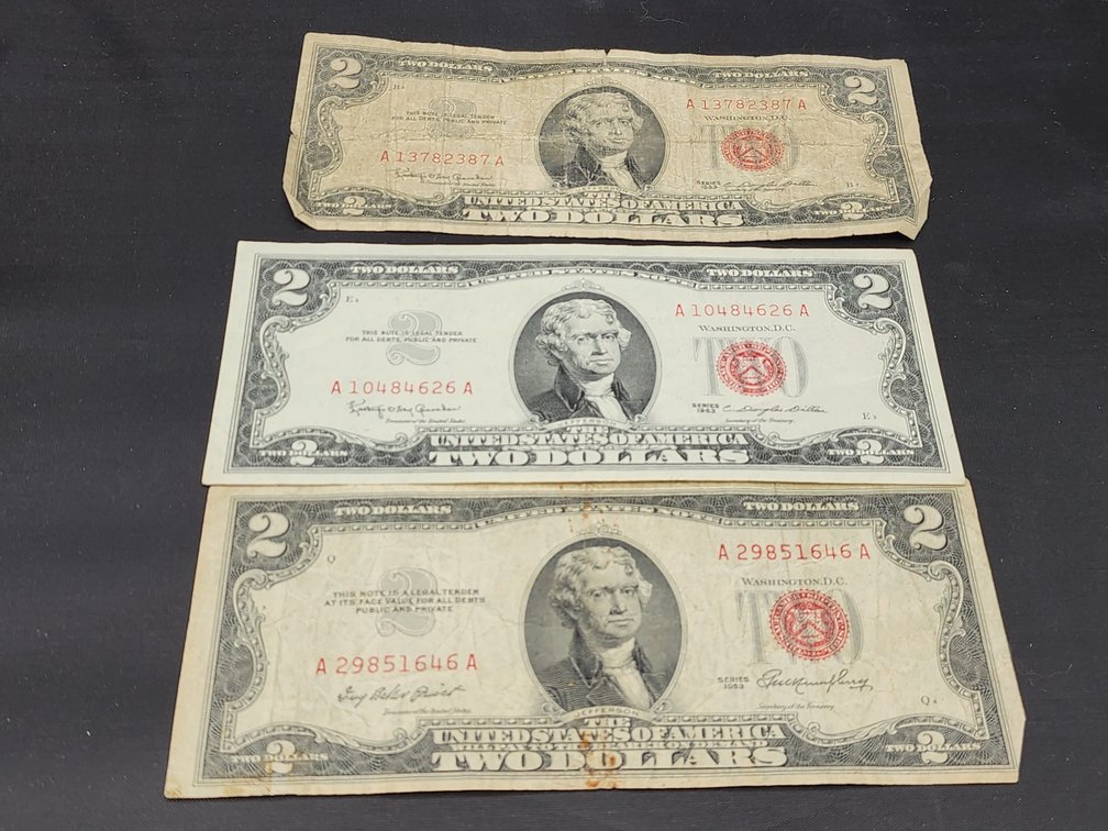 $2 Red Note Bills