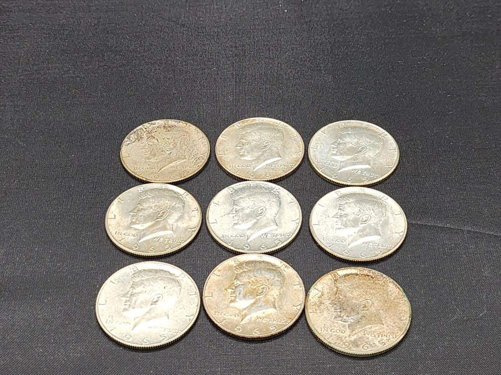 1965 Kennedy Silver Half Dollars