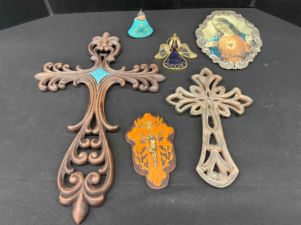 Assorted Religious Wall Decor and Ornaments