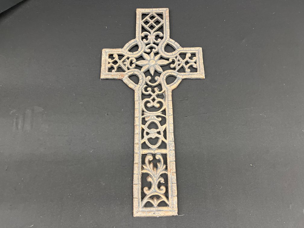 Ornate Cast Metal Wall Cross