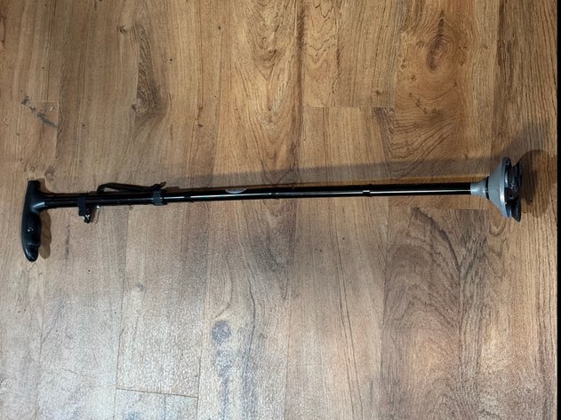 Image for TeleBrands Adjustable Quad Base Walking Cane