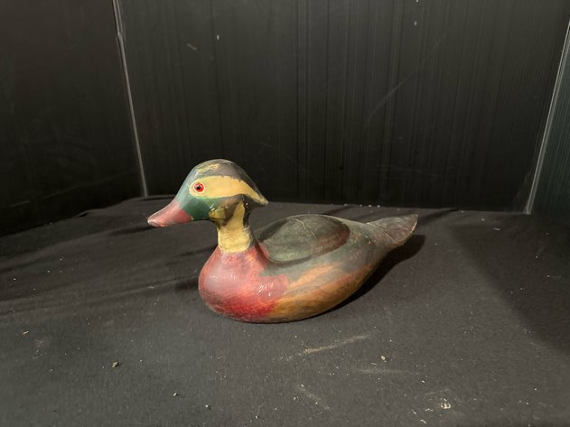 Image for Painted Wooden Wood Duck Decoy