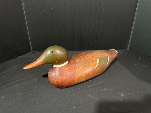 Image for Carved Wooden Mallard Duck Decoy