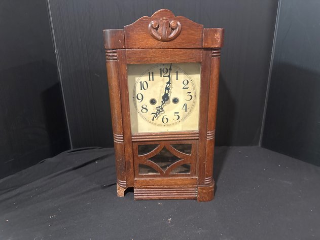 Image for Antique Wooden Mantel Clock