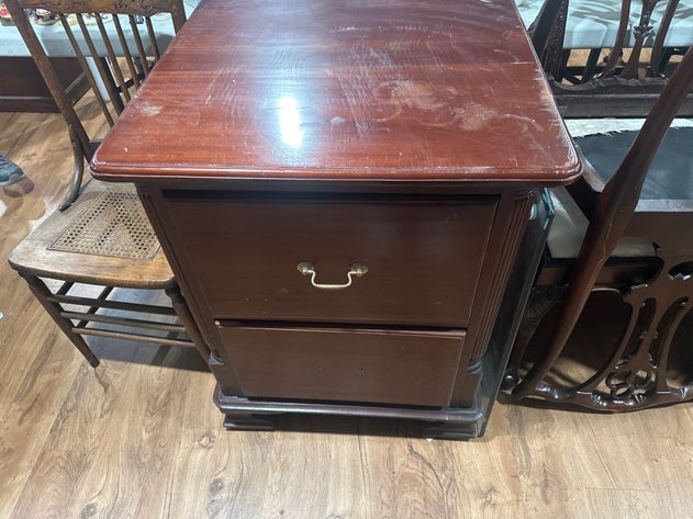 Image for Wooden Two-Drawer filing Cabinet