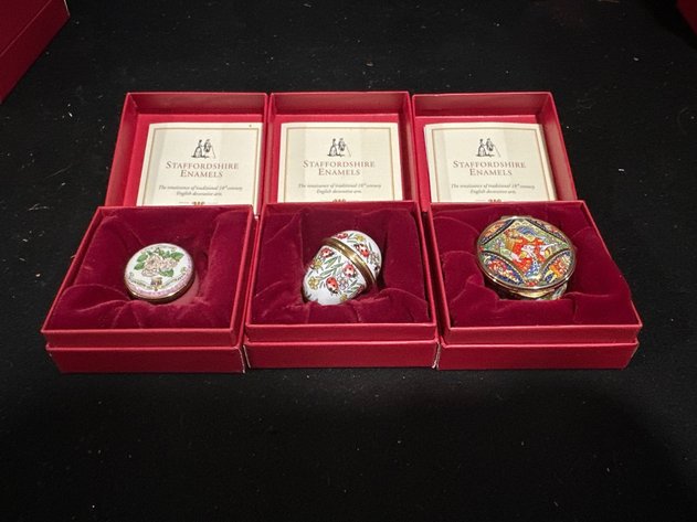 Image for Staffordshire Enamels Trinket Boxes