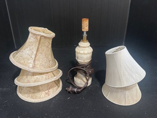 Image for Leviton Alabaster Lamp Base and Assorted Lamp Shades