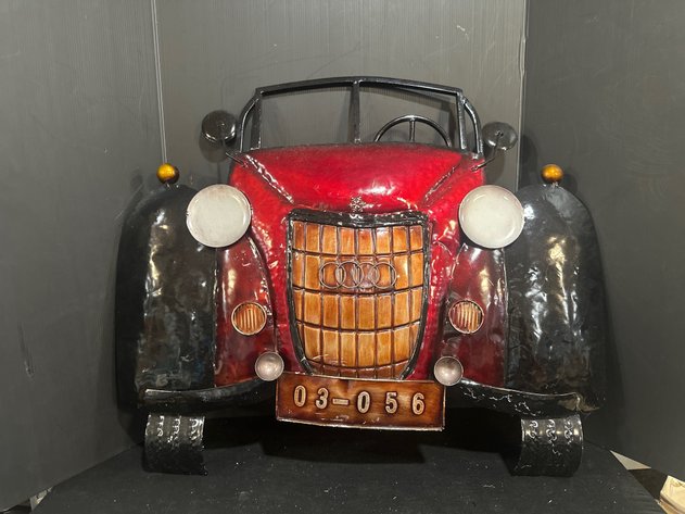 Image for Audi Vintage Car Front Metal Wall Sculpture