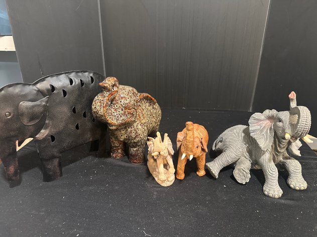 Image for Assorted Decorative Elephant Figurines