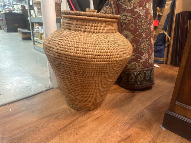 Image for Woven Rattan Floor Basket
