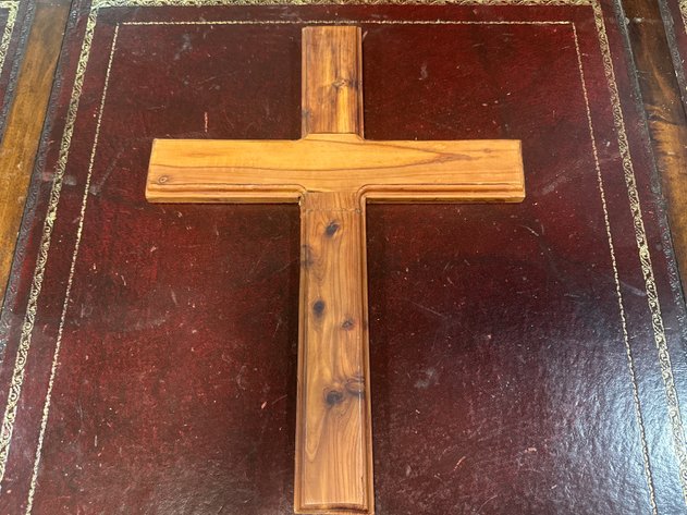 Image for Handcrafted Wooden Cross Dated 1977