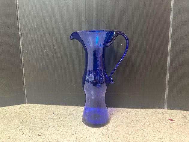 Image for Richard Blenko Cobalt Blue Glass Pitcher