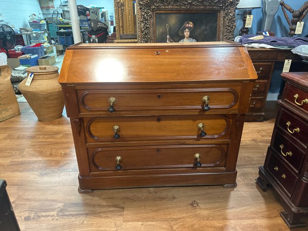 Image for Ethan Allen Drop-Front Secretary Desk & Hutch