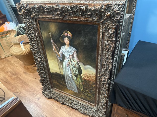Image for Ornate Framed Shepherdess Portrait