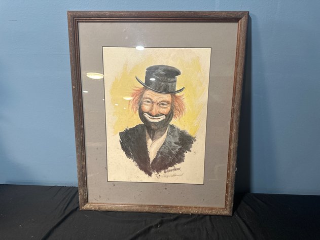 Image for Framed W. Harold Hancock Clown Portrait