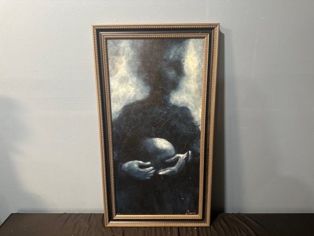 Image for Framed Canvas Painting Signed d.Smith