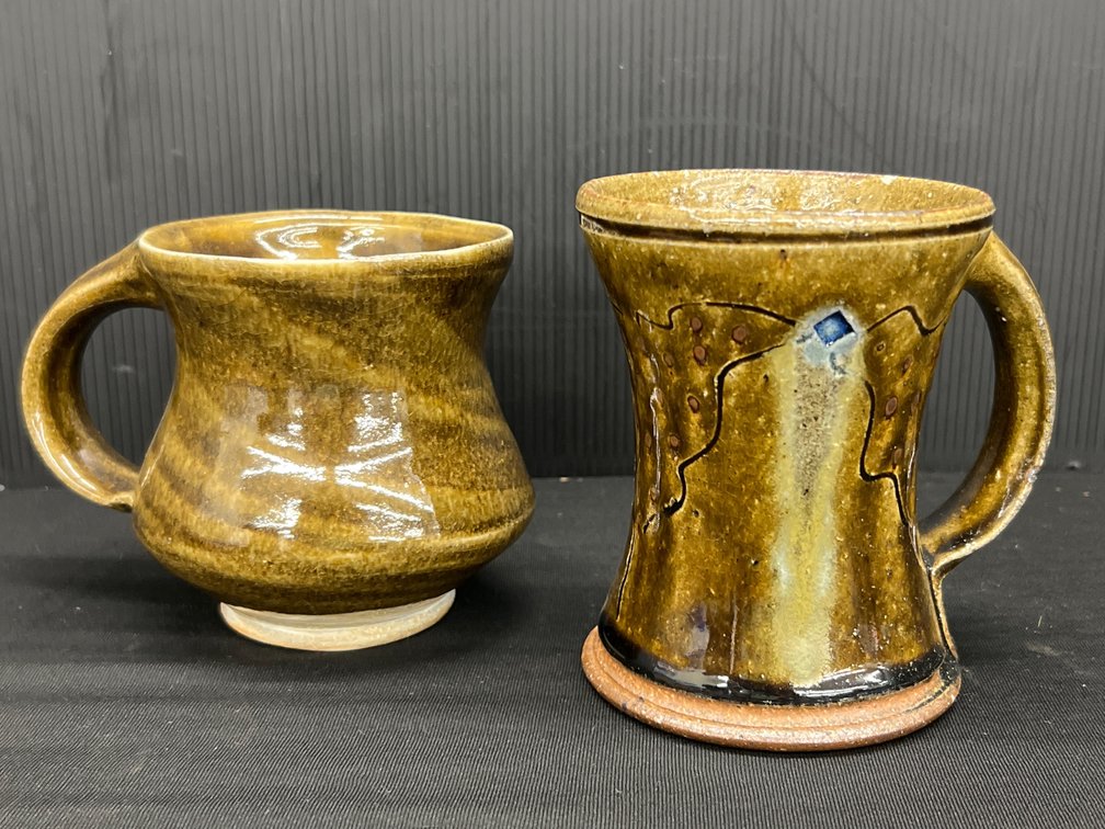 Studio Pottery Glazed Mugs