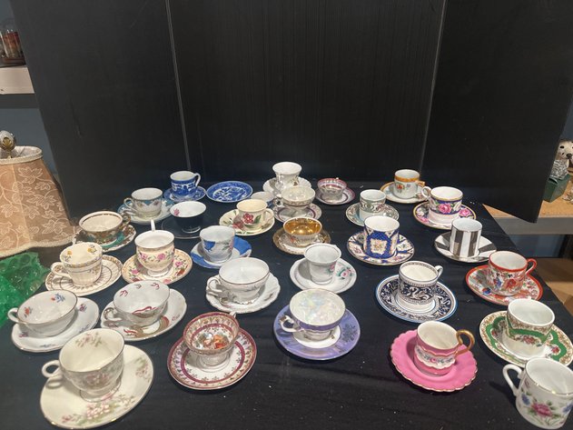 Image for Assorted Fine Porcelain Teacups & Saucers