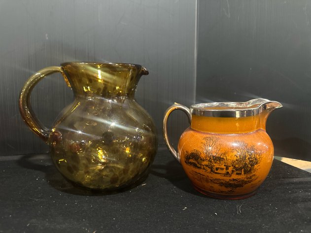 Image for Ridgways Transferware & Amber Glass Pitchers