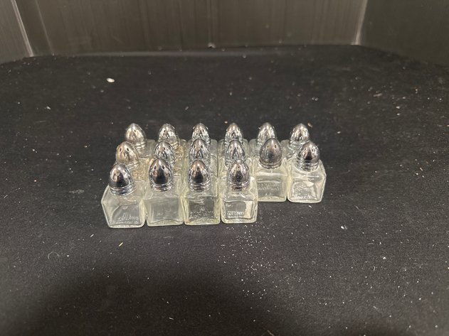 Image for Miniature Glass Salt and Pepper Shakers