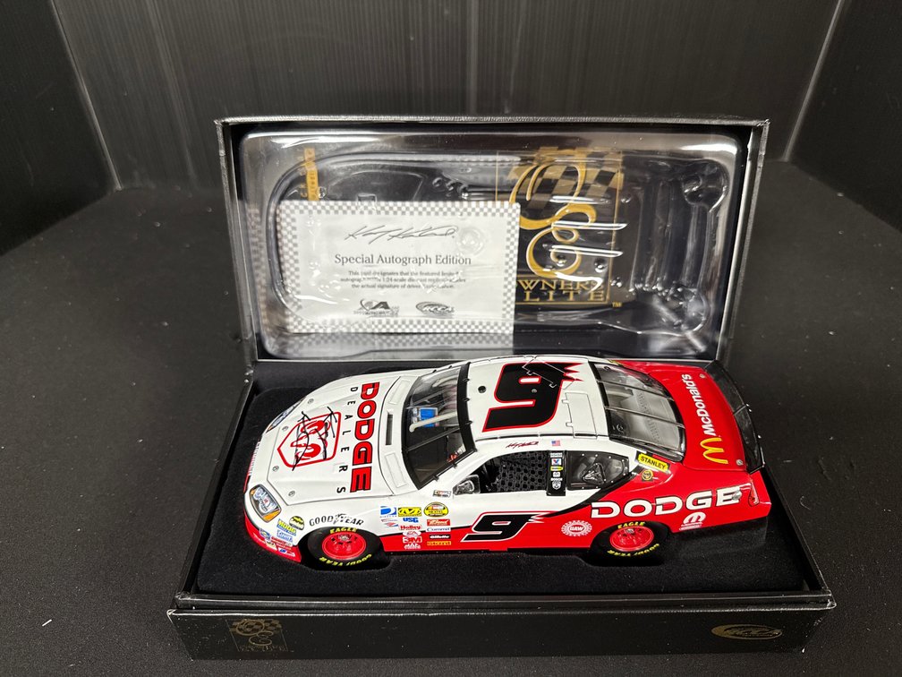 Kasey Kahne Autographed 1:24 No. 9 Dodge Charger Die-Cast