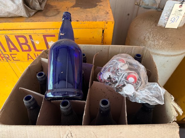 Image for Cobalt Blue Glass Bottles (12)