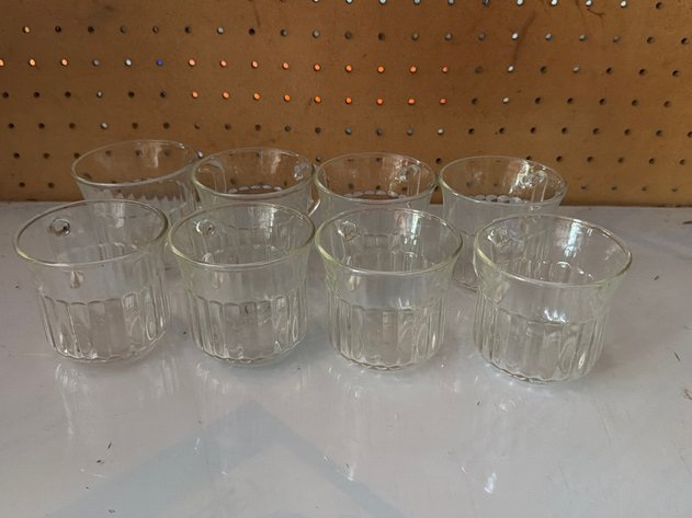 Image for Paneled Clear Glass Punch Cups