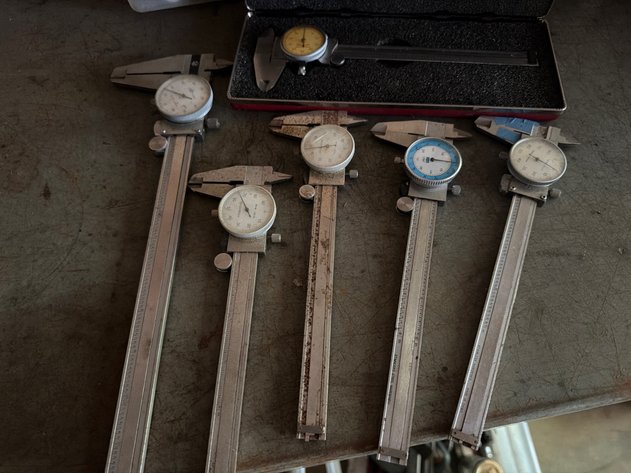 Image for Starrett and Assorted Dial Calipers (6)