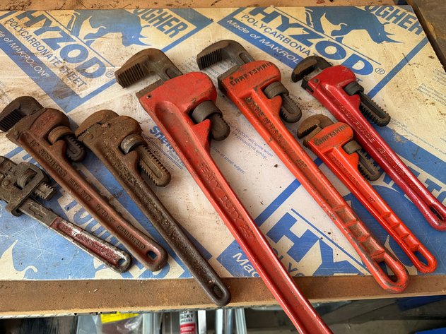 Image for Assorted Heavy Duty Forged Steel Pipe Wrenches