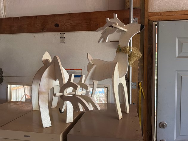 Image for Interlocking Plywood Reindeer Figures