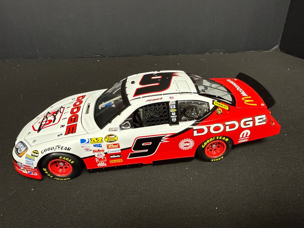 Autographed Kasey Kahne #9 Dodge Diecast & Ticket